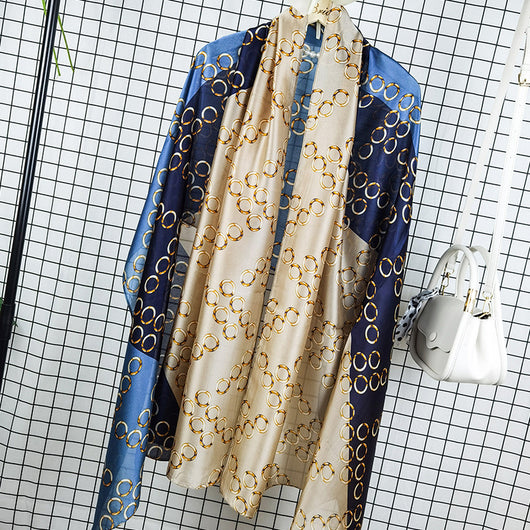 Pañuelo de Seda Estampado Ultraligero para Mujer - Protección Solar y Transpirable - Image 40