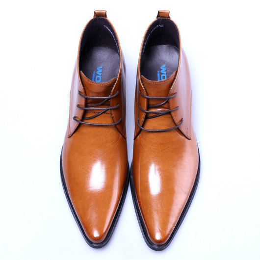 Zapatos Formales de Cuero con Punta Afilada - Estilo Británico Premium - Image 8