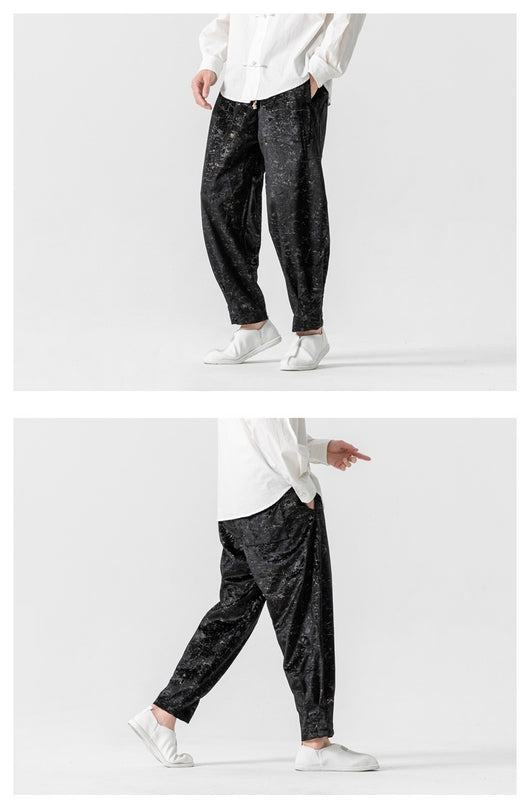 Pantalones de Chándal Gruesos Talla Grande Estilo Hanfu Mejorado - Image 20