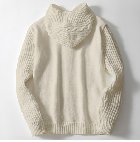 Cardigan Tejido Trenzado para Hombre - Estilo Europeo y Americano - Image 12