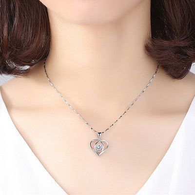 Collar de Plata Esterlina para Niña con Dije de Corazón en Clavícula - Image 8