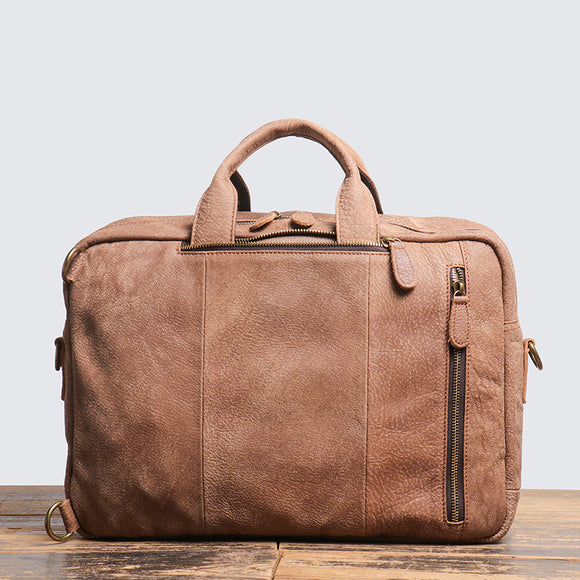 Mochila de Cuero para Hombre - Backpack de Gran Capacidad para Viajes