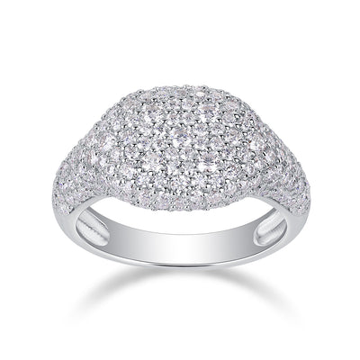 Anillo de Plata Esterlina S925 con Moissanita para Hombre - Estilo Hip Hop - Image 5