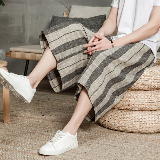 Pantalones Anchos Estilo Chino de Lino - Image 3