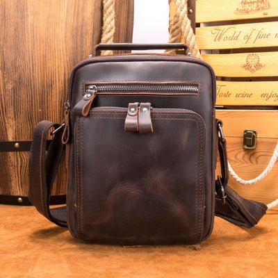 Bolso Mensajero de Cuero Retro con Gran Capacidad - Image 4