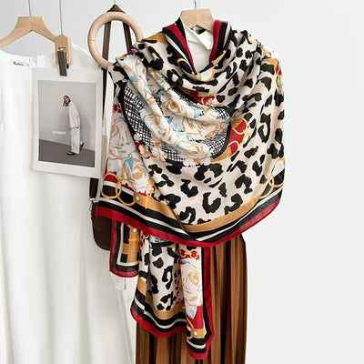 Foulard de Algodón y Lino Ligero - Pareo Sedoso Protección Solar para Playa y Viajes - Image 24