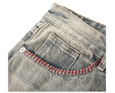 Pantalones Holgados con Bordado Vintage y Cierre - Image 16