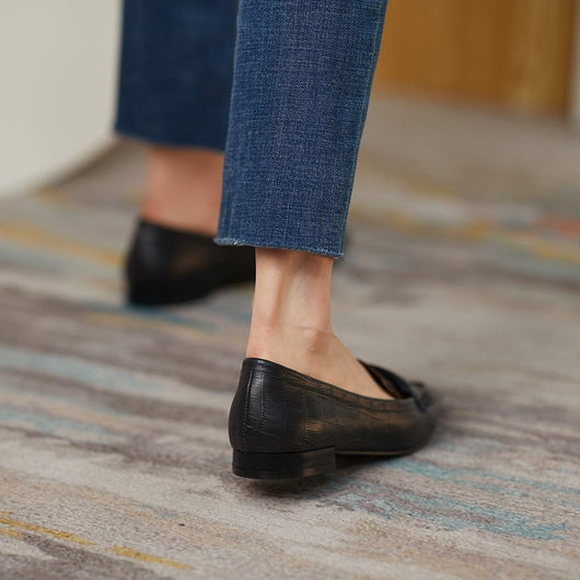 Zapatos Planos Retro Estilo Francés con Punta Afilada - Image 9