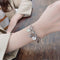 Pulsera de Plata Esterlina Estilo Industrial Pesado Ajustable