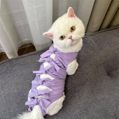 Pijama Quirúrgico para Gatos con Cierre de Cordones - Recuperación Post-operatoria - Image 25