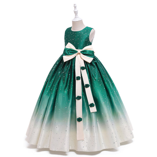 Vestido Infantil Elegante Estilo Internacional - Falda Larga para Celebraciones - Image 7