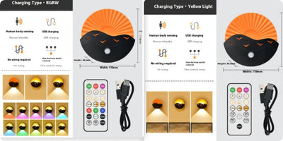 Lámpara LED Nocturna con Control Remoto e Inducción - Image 7