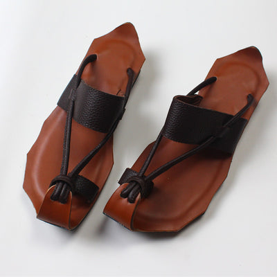 Sandalias y Pantuflas Literarias de Cuero Artesanal Talla Grande - Image 6