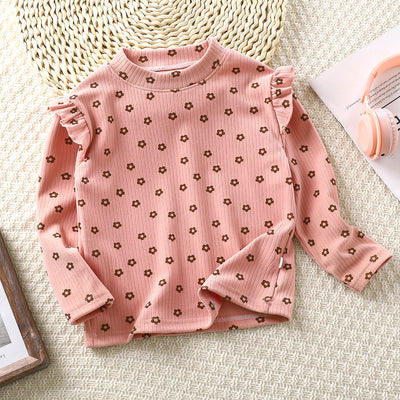 Blusa Infantil Otoño Invierno con Volantes Florales - Image 7