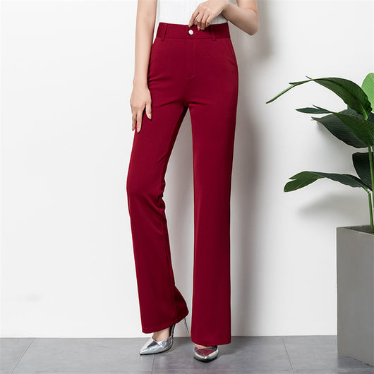Pantalones Rectos Acampanados para Mujer Ejecutiva - Corte Alargado y Estilizante - Image 18