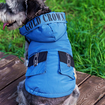 Abrigo Térmico con Capucha para Mascotas - Diseño Acolchado Invierno