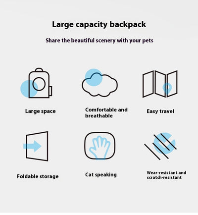 Mochila Transportadora Plegable para Mascotas - Gran Capacidad para Gatos y Perros - Image 26