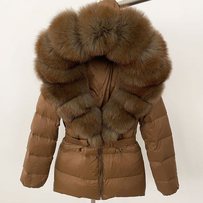 Chaqueta Acolchada Corta Ajustada para Mujer con Forro de Piel - Image 68