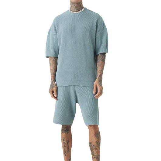 Conjunto Casual Hombre Bermuda y Playera Cuello Redondo Manga Corta - Image 5