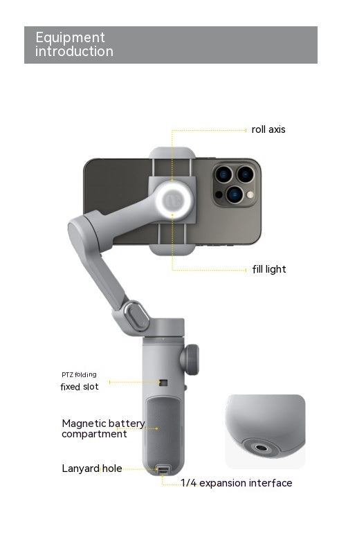 Estabilizador PTZ Móvil Pro con Inteligencia Artificial Antivibraciones de Tres Ejes - Image 7