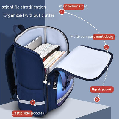 Mochila Escolar Ergonómica de Gran Capacidad con Protección Dorsal para Primaria - Image 12