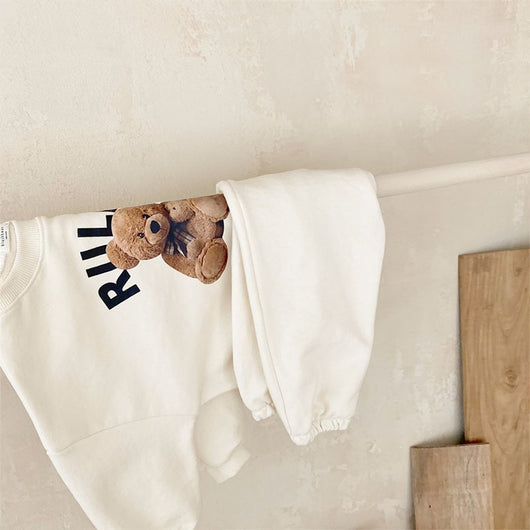 Conjunto Infantil Osito con Estampado Acolchado de Dos Piezas - Image 4