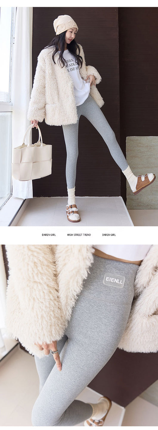 Leggings Térmicos de Algodón Puro con Forro Polar para Mujer - Cintura Alta y Elástico Reforzado - Image 16