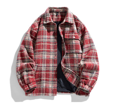 Camisa Casual a Cuadros Estilo Retro Americano para Hombre - Image 29