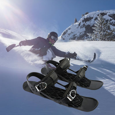 Patines Esquí Portátiles Ajustables para Nieve - Tabla Corta