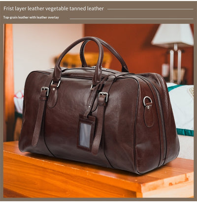 Bolsa de Viaje Ejecutiva de Cuero Estilo Retro - Gran Capacidad - Image 17