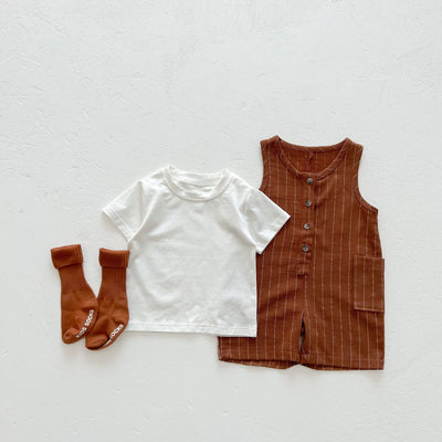 Conjunto de Chaqueta Corta y Babero Dos Piezas para Bebé - Image 5