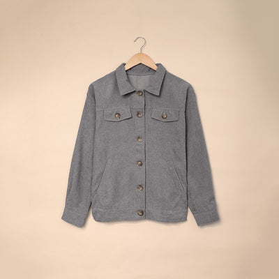 Camisa Chaqueta Casual de Pana con Bolsillos - Image 6