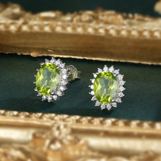 Aretes de Plata 925 con Topacio Natural y Peridoto - Joyería Fina de Lujo - Image 7