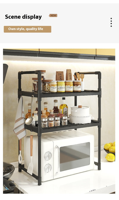 Organizador Microondas Doble Nivel con Estantería para Especias - Image 13