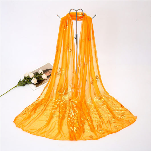 Pañuelo Ligero Mujer Efecto Bronce Pavo Real - Ideal para Verano - Image 17