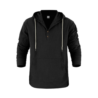 Henley con Capucha y Mangas Largas con Bolsillos Grandes - Image 8