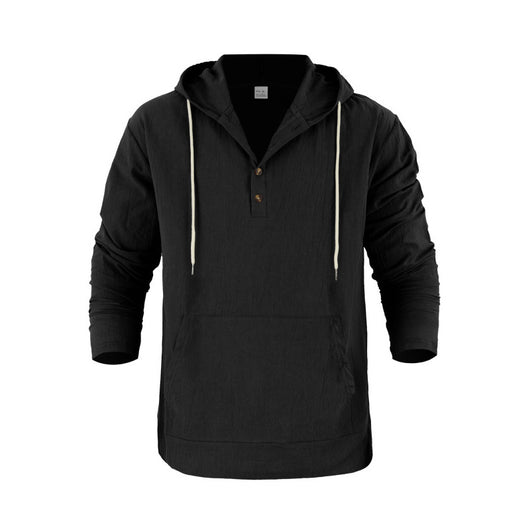 Henley con Capucha y Mangas Largas con Bolsillos Grandes - Image 8