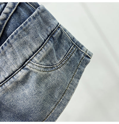 Falda Denim Cintura Alta Corte A - Image 8