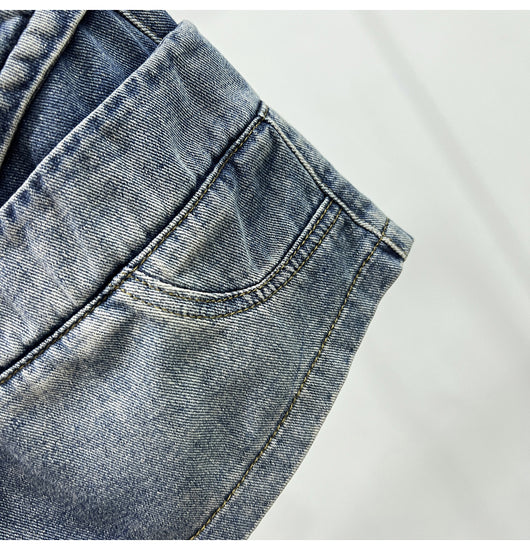 Falda Denim Cintura Alta Corte A - Image 8