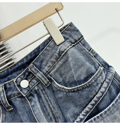 Falda Denim Cintura Alta Corte A - Image 5