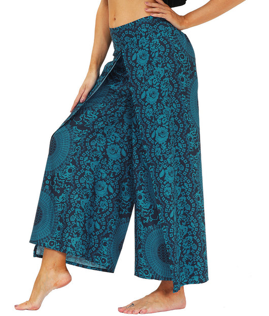 Pantalones Rectos Estampados para Mujer - Frescos y Cómodos con Abertura Lateral - Image 2