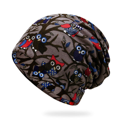 Gorro Reversible Unisex con Estampado de Búho - Dual Use para Ciclismo y Moda - Image 9