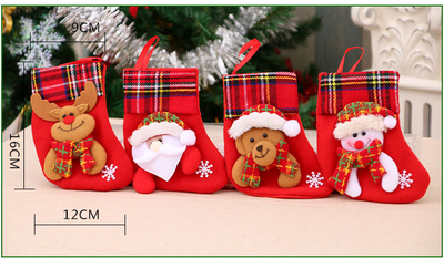Set de Calcetines Navideños con Adornos Santa y Árbol - Bolsa de Regalo - Image 37