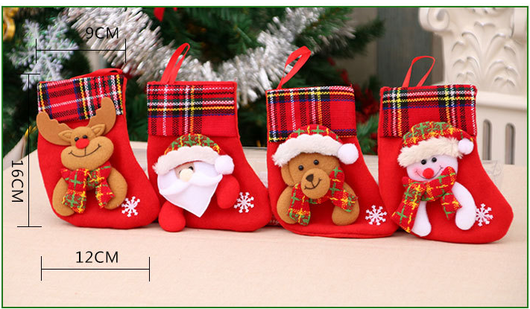 Set de Calcetines Navideños con Adornos Santa y Árbol - Bolsa de Regalo - Image 37