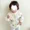 Cardigan Infantil de Punto con Cuello Bordado de Loto - Abrigo Cálido de Manga Larga