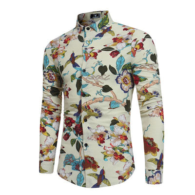 Camisa Estampada de Manga Larga para Hombre - Image 8