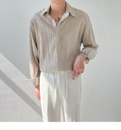 Camisa Suelta de Manga Larga para Hombre - Estilo Moderno - Image 15
