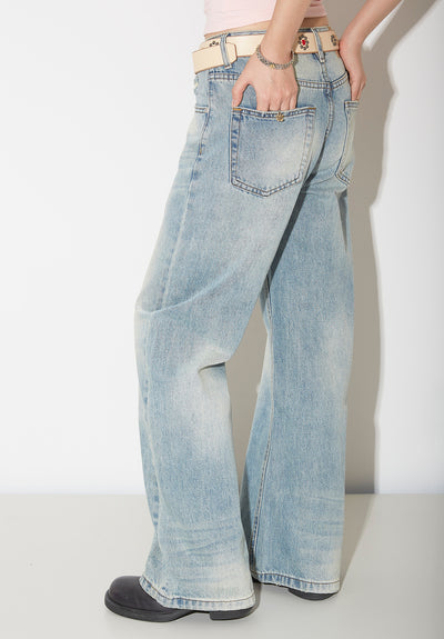 Pantalones Vaqueros de Pierna Ancha Cintura Alta para Mujer - Image 12