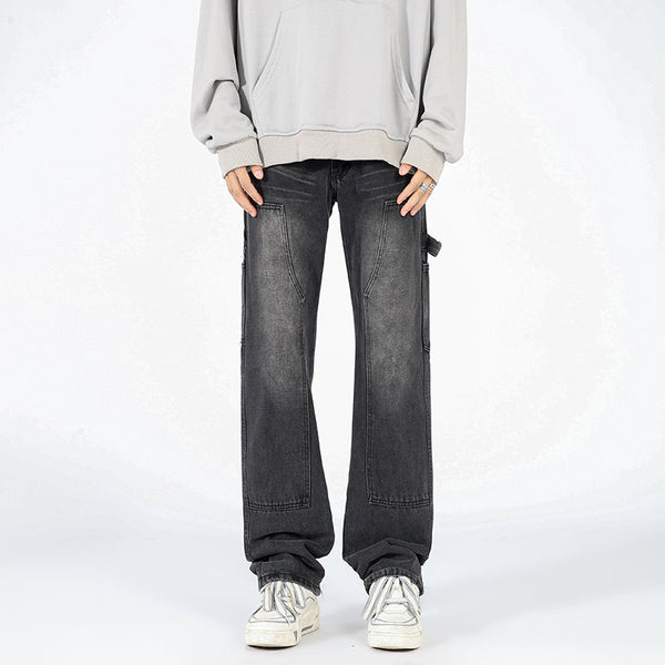 Jeans de Corte Acampanado Estilo Logging Americana para Hombre