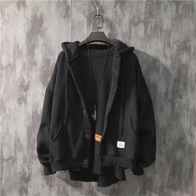 Cardigan Abrigo Hombre Otoño Invierno - Suéter Polar Holgado Talla Grande - Image 14